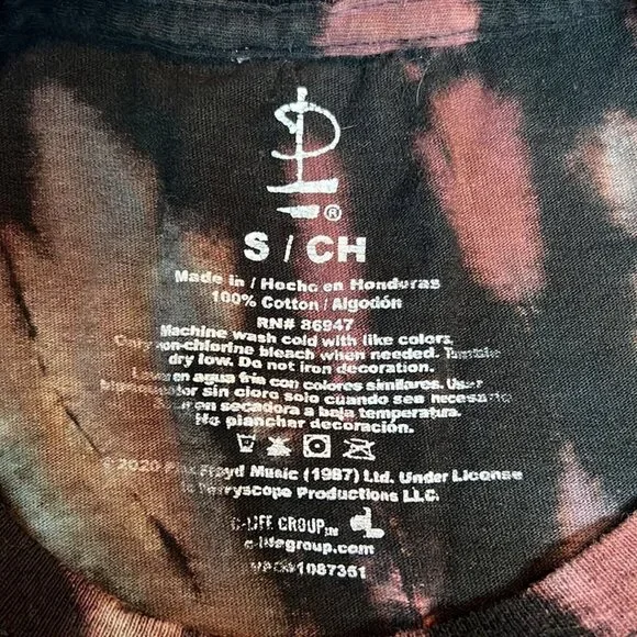 Pink Floyd t-shirt The Dark Side of The Moon tie dye graphic tee size small - Picture 4 of 7